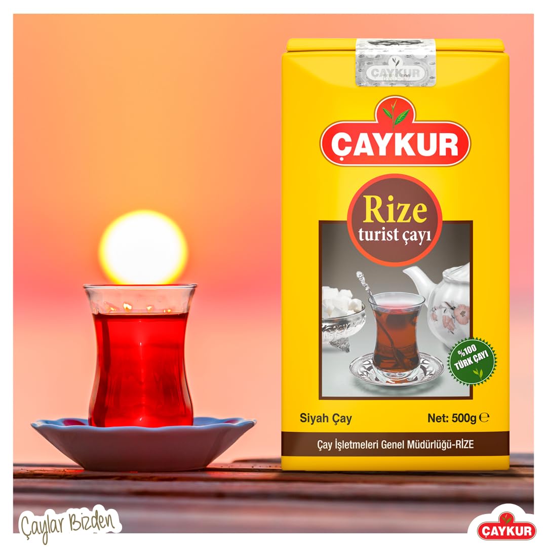 Gift tin of Caykur Rize Turist tea for thoughtful tea lovers.