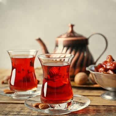 Caykur Rize Turist tea in glass cup captures the rich aroma.