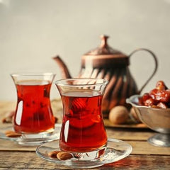 Caykur Rize Turist tea in glass cup captures the rich aroma.