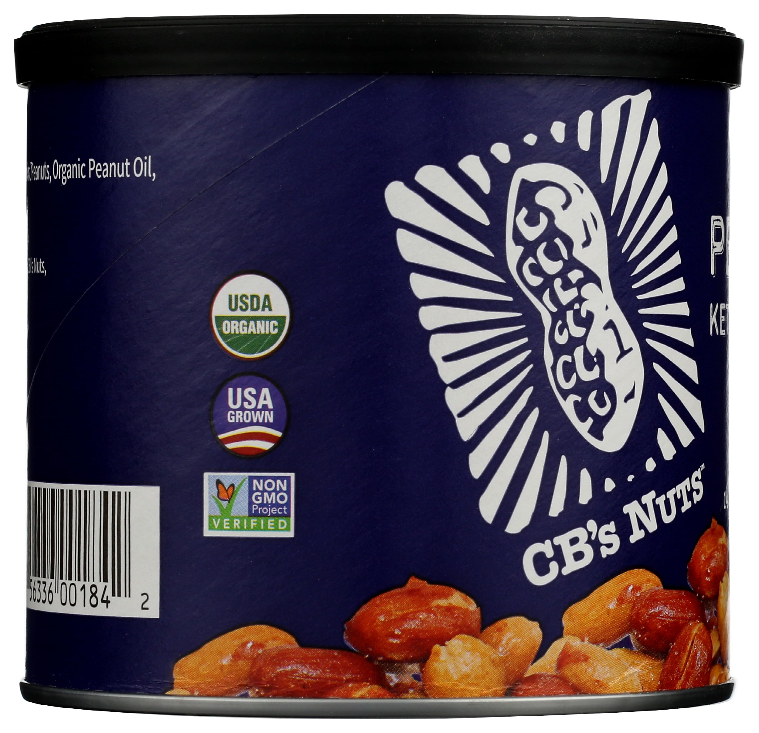 CB's Nuts Organic Kettle Roasted Sea Salt Peanuts in-hand for on-the-go energy