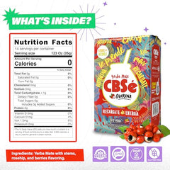 CBSé Yerba Mate Guarana packaging back shows ingredients and gluten-free claim