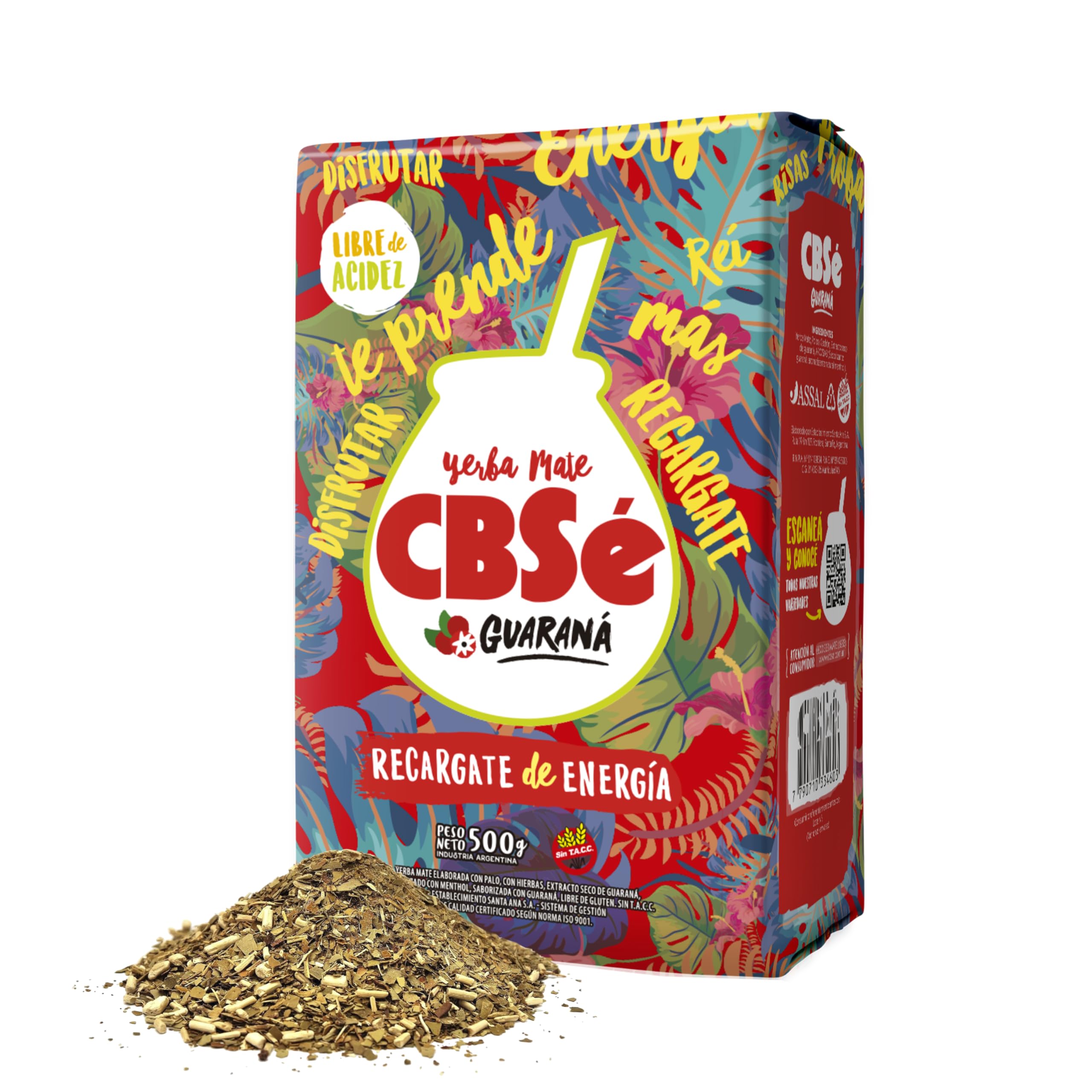 CBSé Yerba Mate Guarana packaging front highlights the bold herbal blend