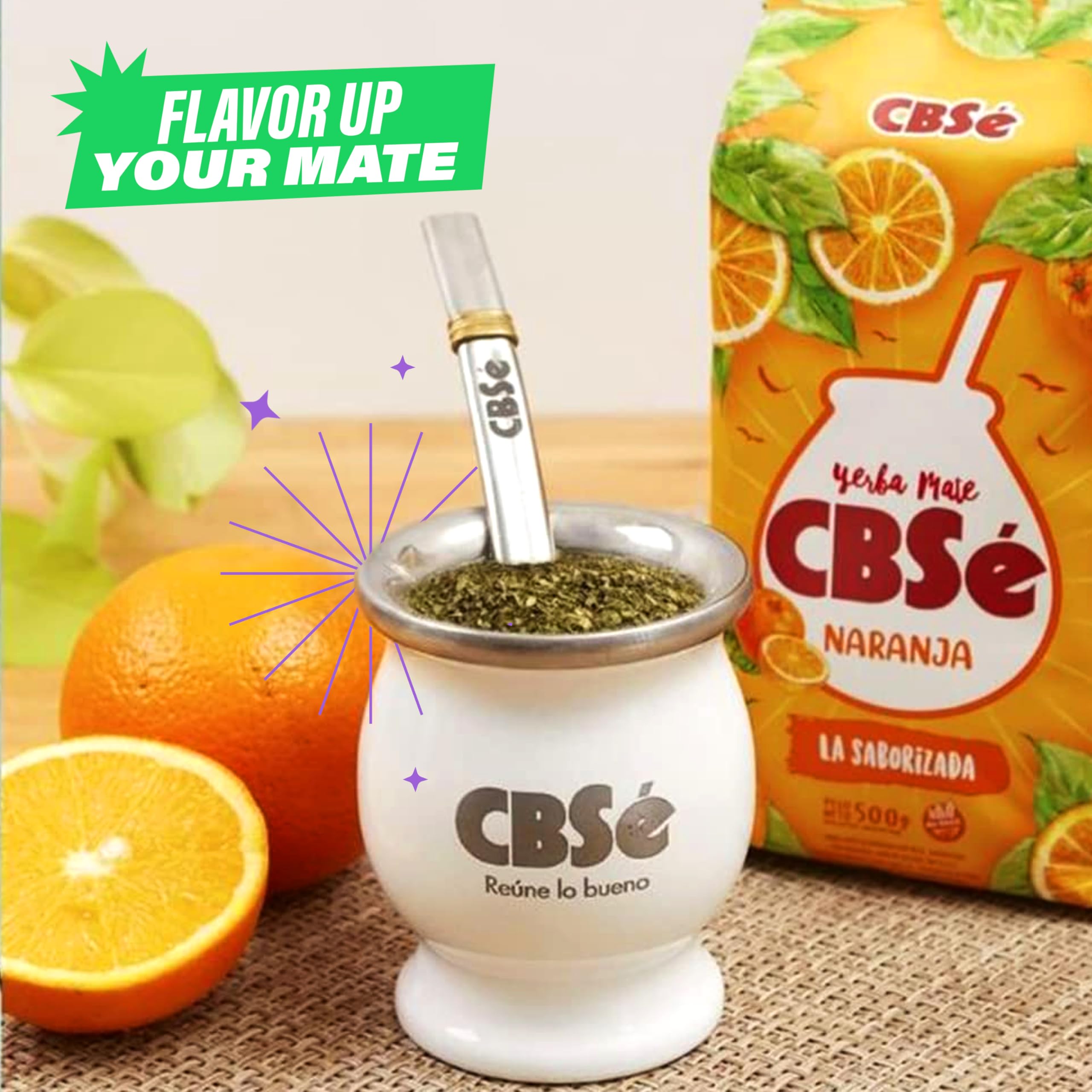 CBSé Yerba Mate Orange steeping cup suggests a mellow afternoon ritual.