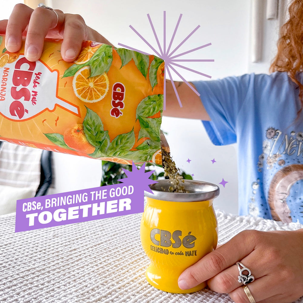 CBSé Yerba Mate Orange two-pack packaging highlights value for households.