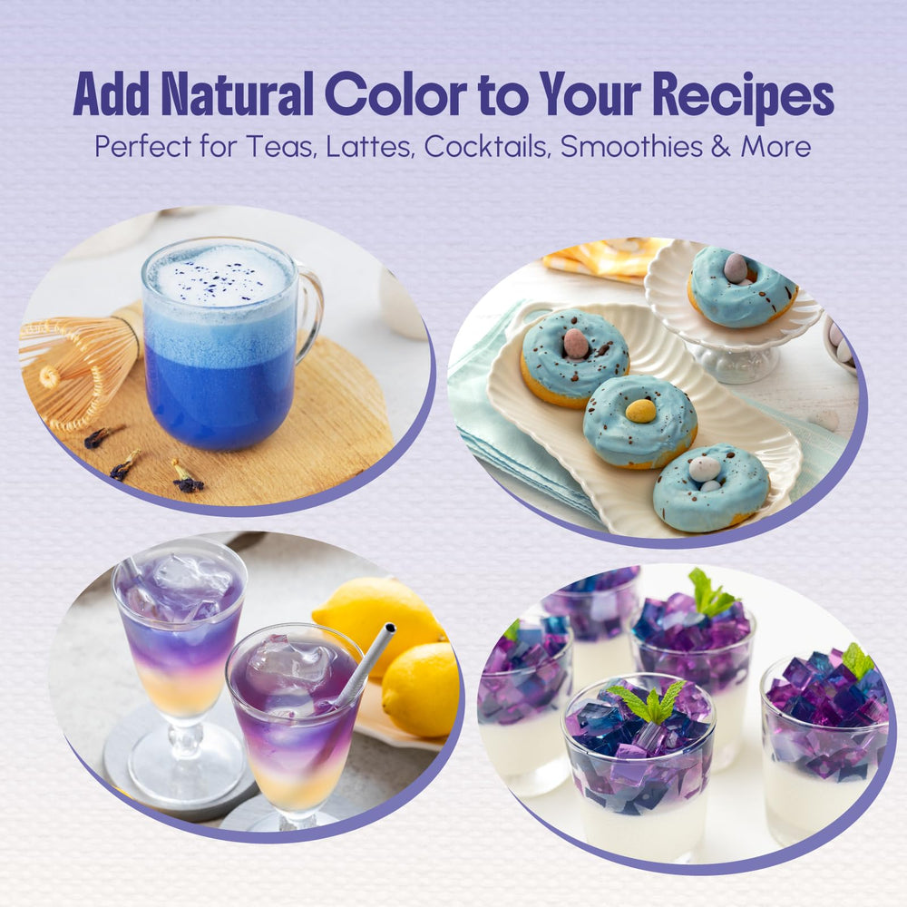 CCnature butterfly pea tea versatile for drinks and baking ideas