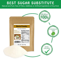 CCnature Stevia Powder dissolving in tea shows smooth texture with no bitter aftertaste