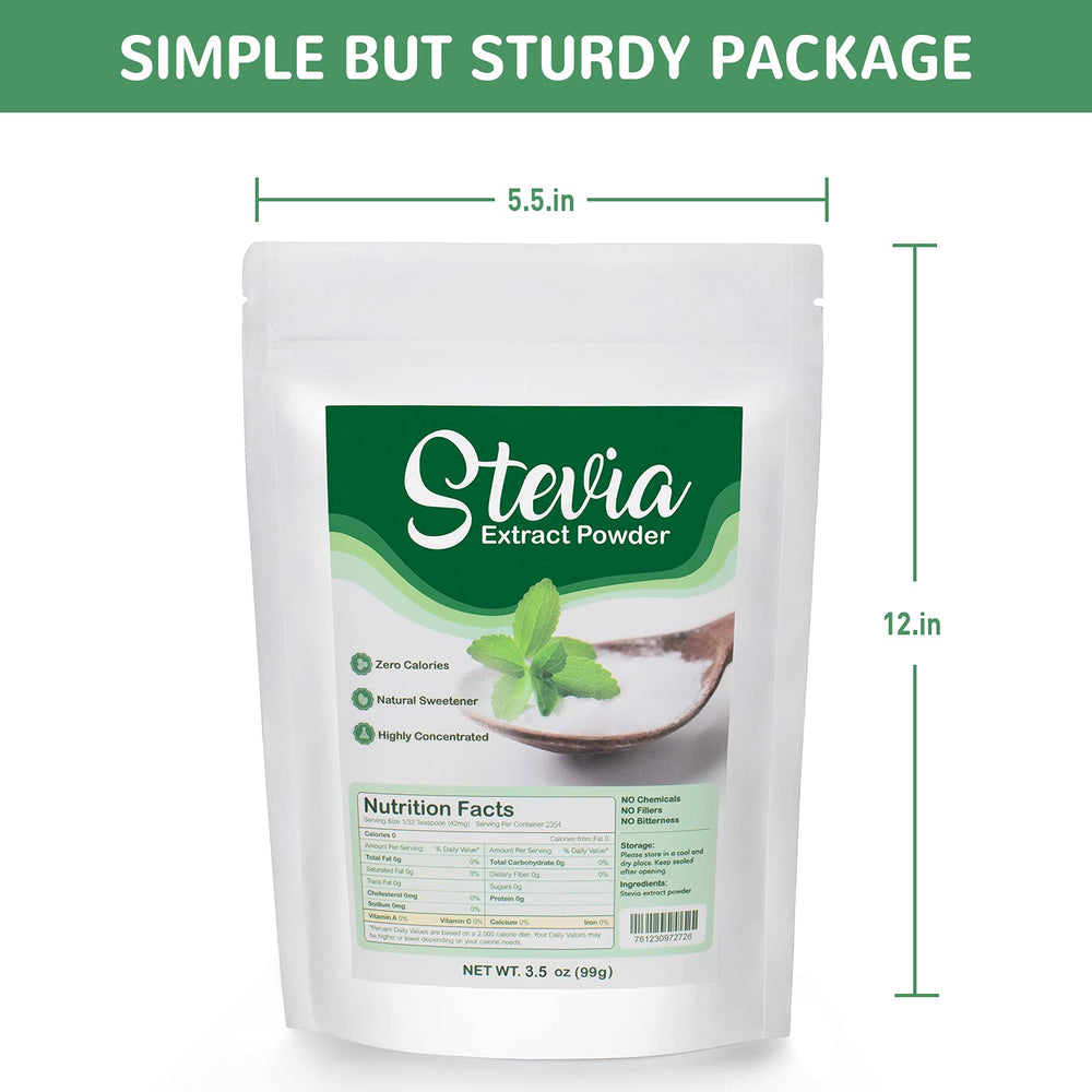 CCnutri Stevia Powder beside coffee highlights zero calorie flavor boost