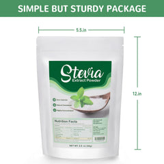 CCnutri Stevia Powder beside coffee highlights zero calorie flavor boost