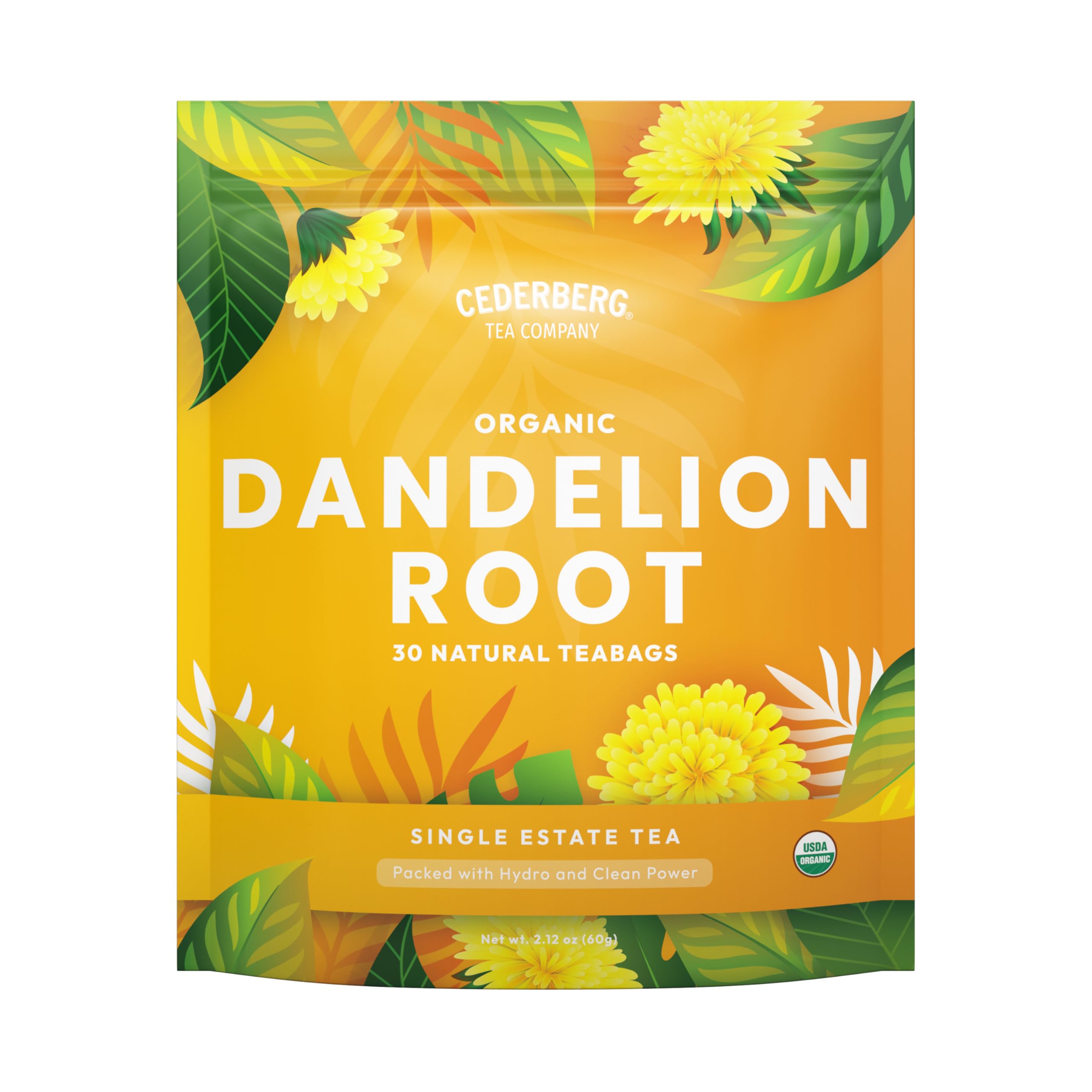 Dried Cederberg Dandelion Root Tea leaves with a crisp herbal aroma