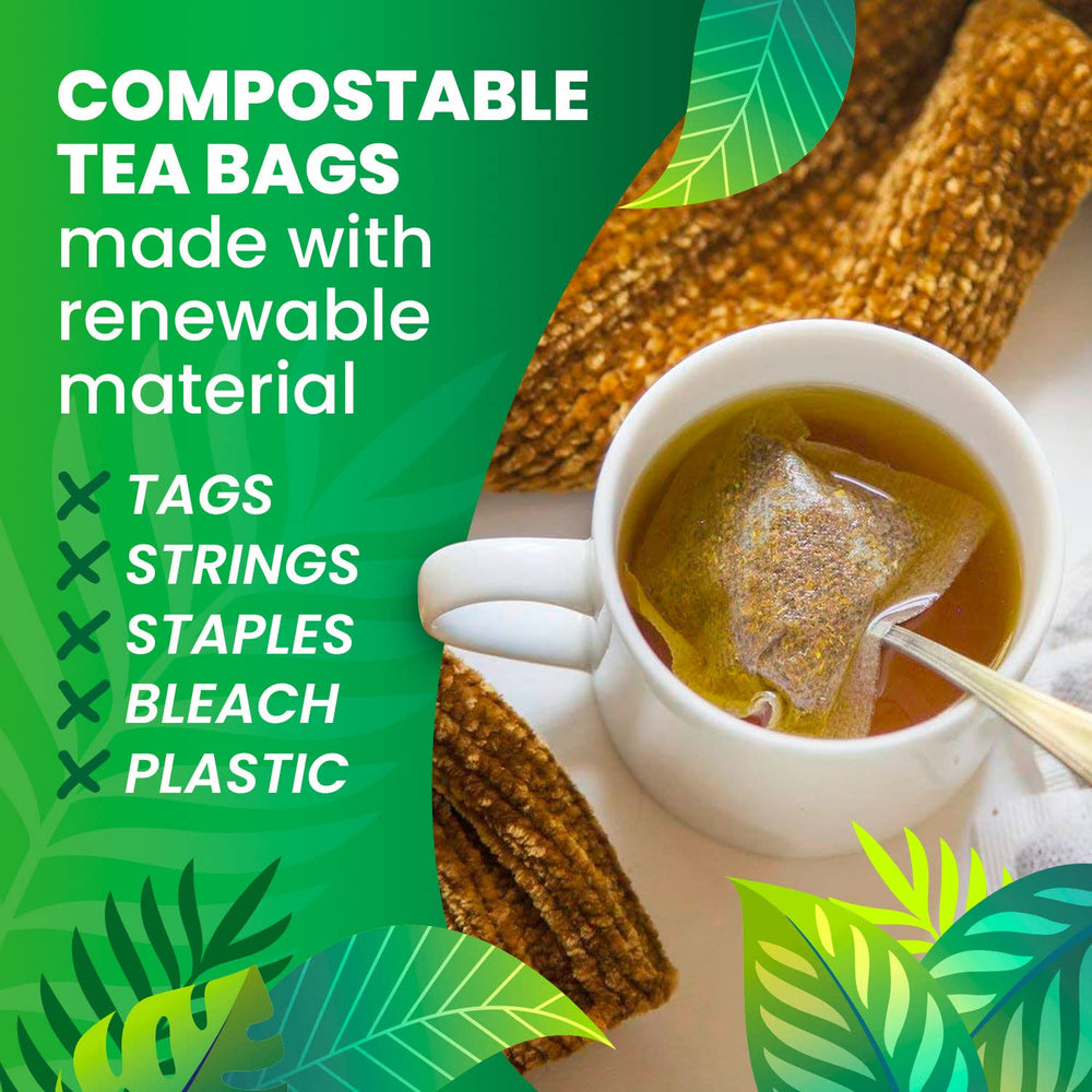Cederberg green tea compostable bags reduce waste and landfill impact