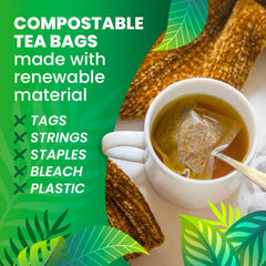 Cederberg green tea compostable bags reduce waste and landfill impact
