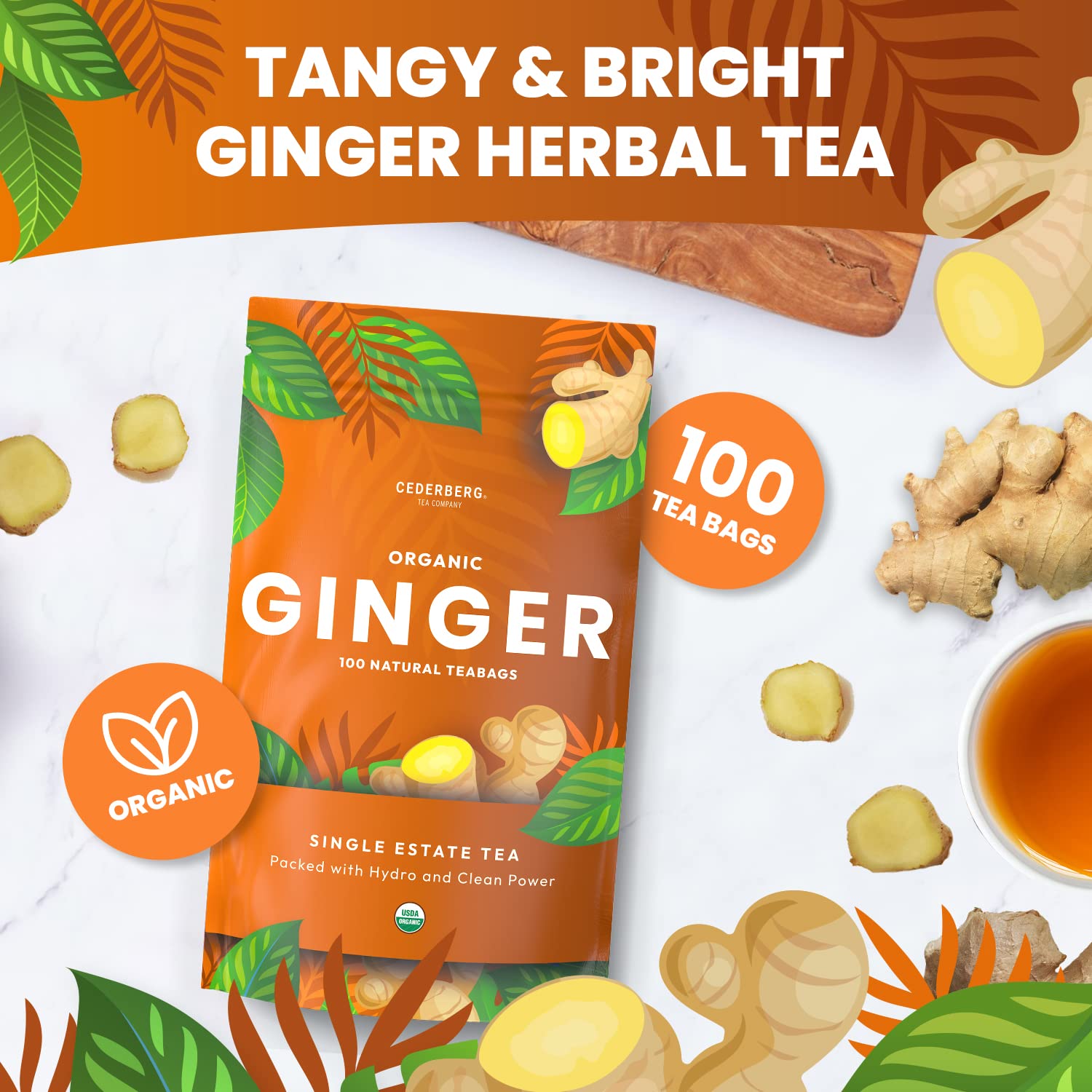 Cederberg Renewable Acaba tea bags, compostable and eco-friendly.