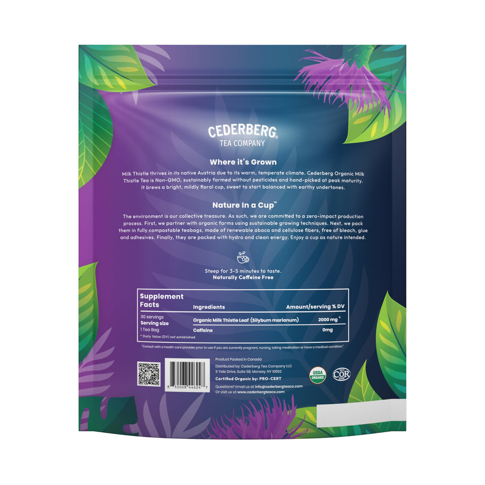 Cederberg non-GMO label assures natural, additive-free tea.