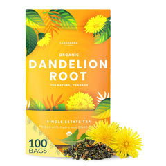 Cederberg Tea Company dandelion root tea bags in a recyclable pouch for caffeine-free brews.