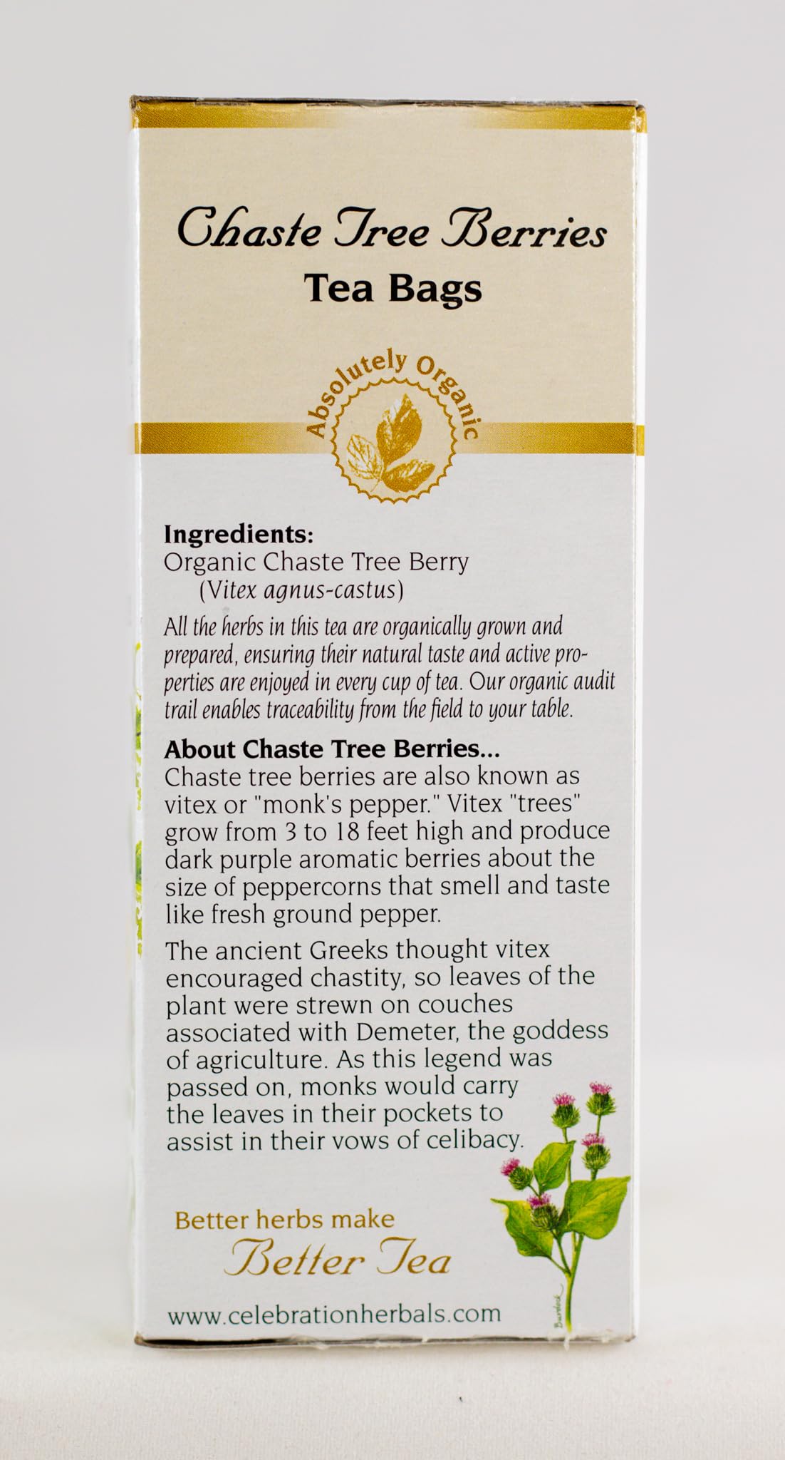 Box of 24 organic tea bags from Celebration Herbals for daily use