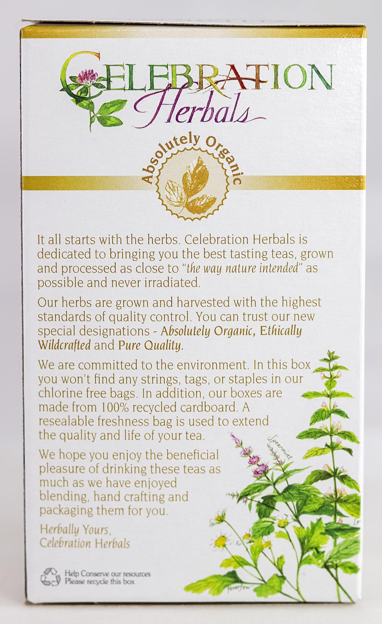 Celebration Herbals dried catnip blossom and leaf close-up emphasizes organic quality.