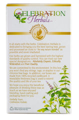 Celebration Herbals Marshmallow Root Tea tea bag steeping for mellow flavor