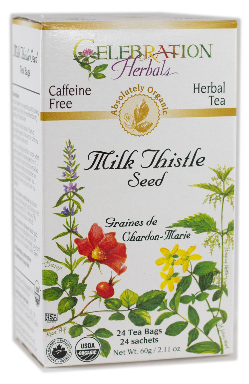 Celebration Herbals milk thistle seed tea bags ready for a soothing daily ritual