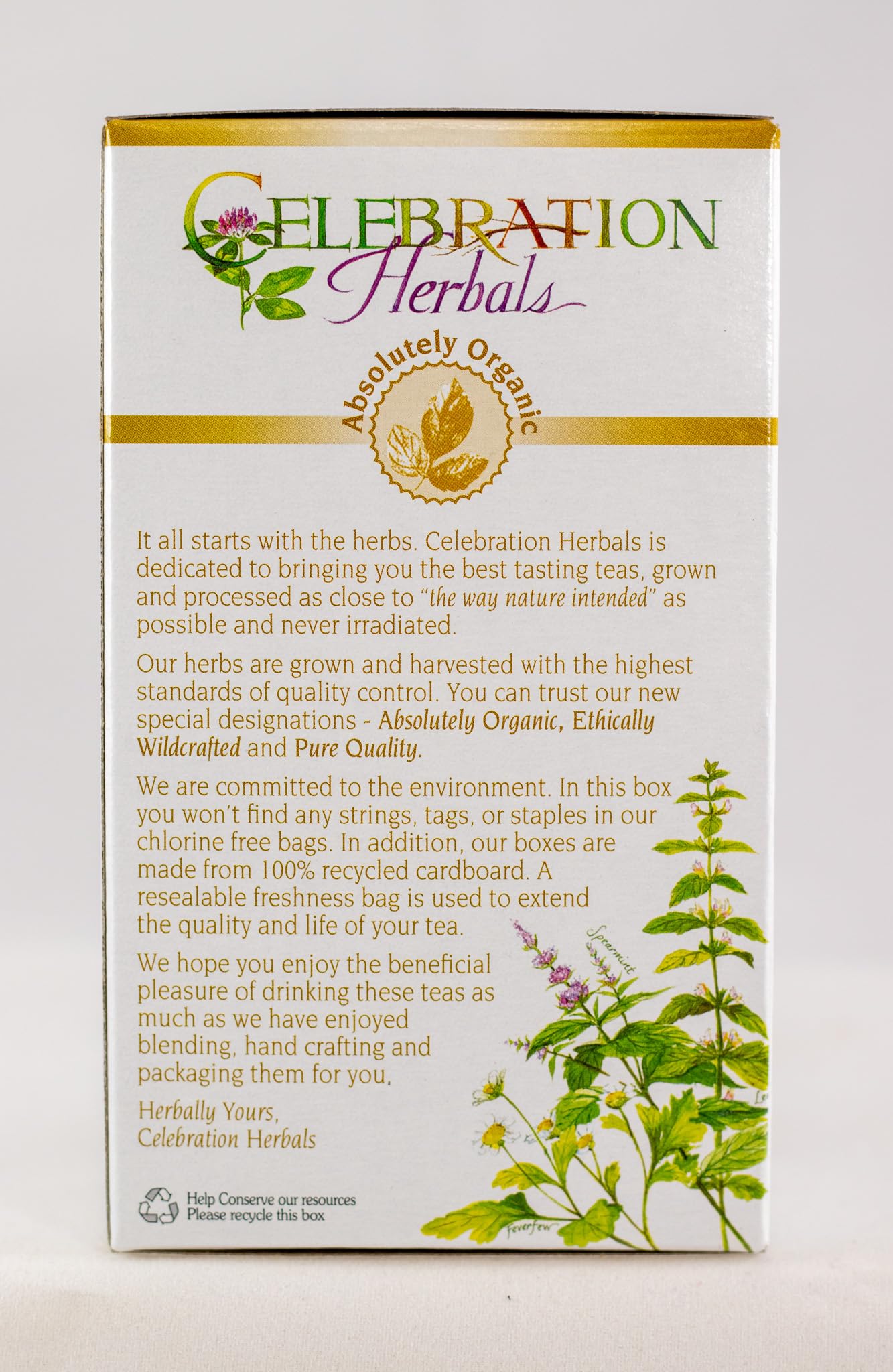 Organic audit trail label showing field-to-table traceability
