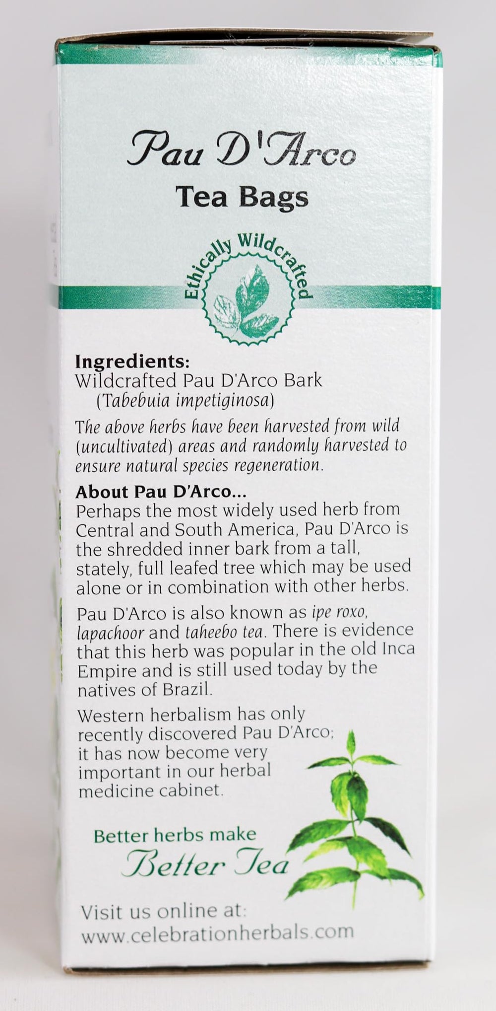 Aroma burst from Pau D'Arco tea bags ready to release flavor