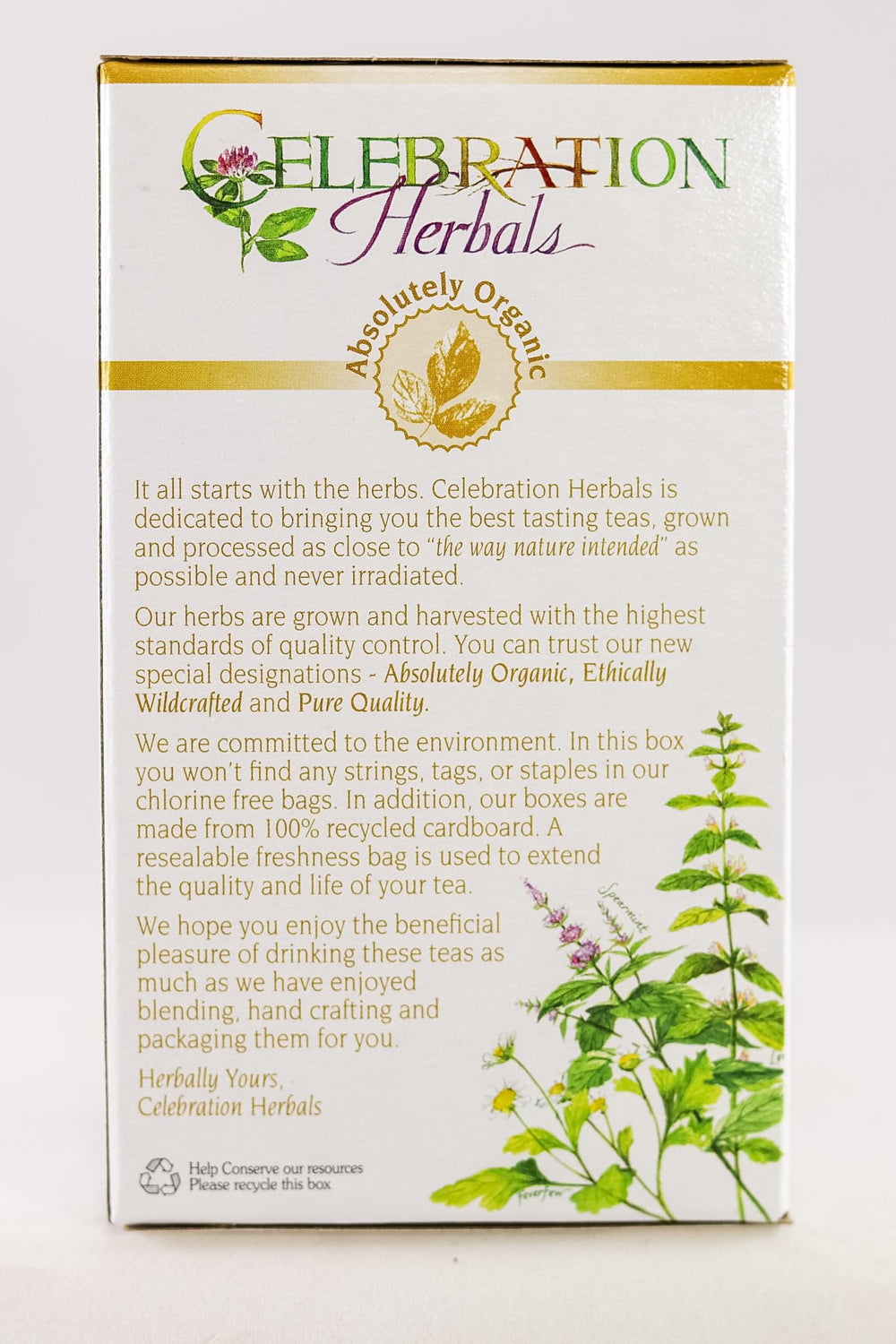 Celebration Herbals Rose Hips Tea box packaging and branding
