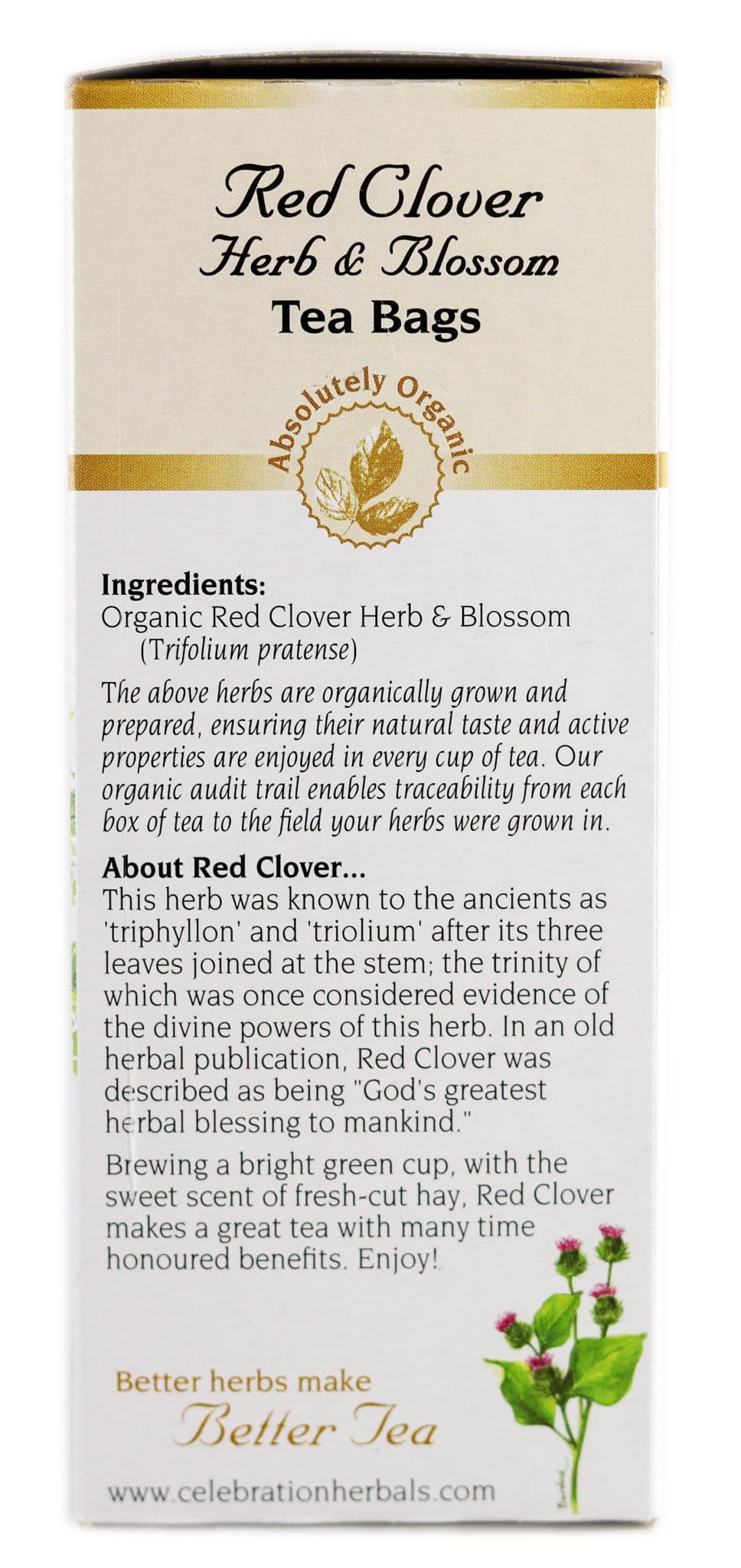 Celebration Herbals tea brewing in a mug with steam and aroma