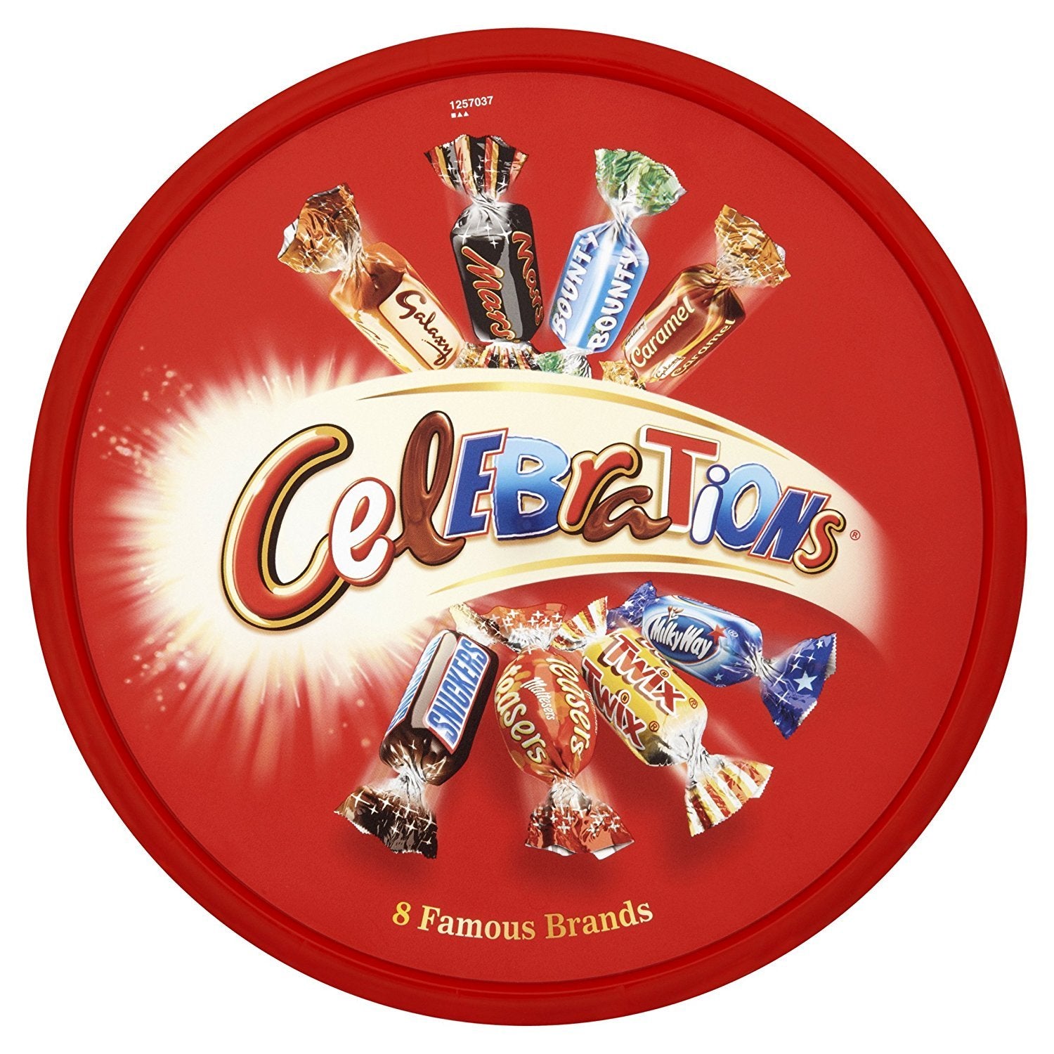 Celebrations chocolate tub 500g mix of minis, perfect for sharing at parties.