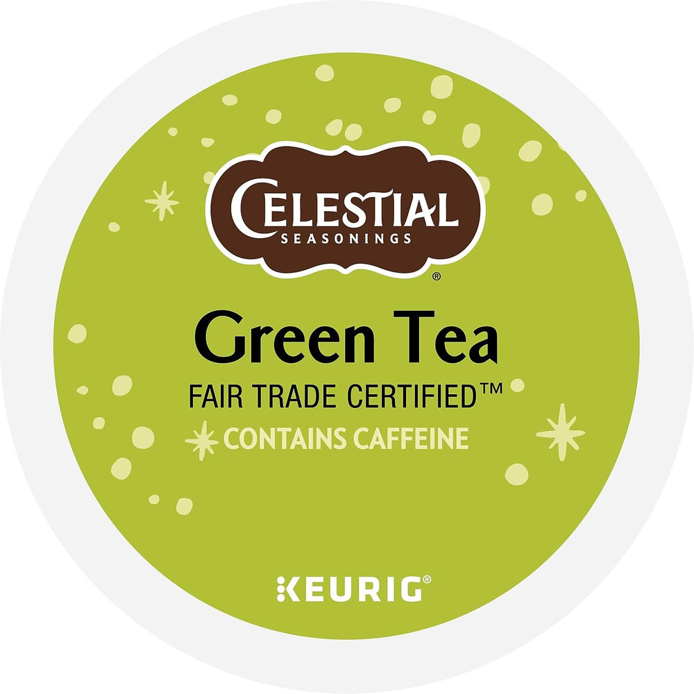 Celestial Seasonings K-Cup with caffeine offers a morning energy lift.