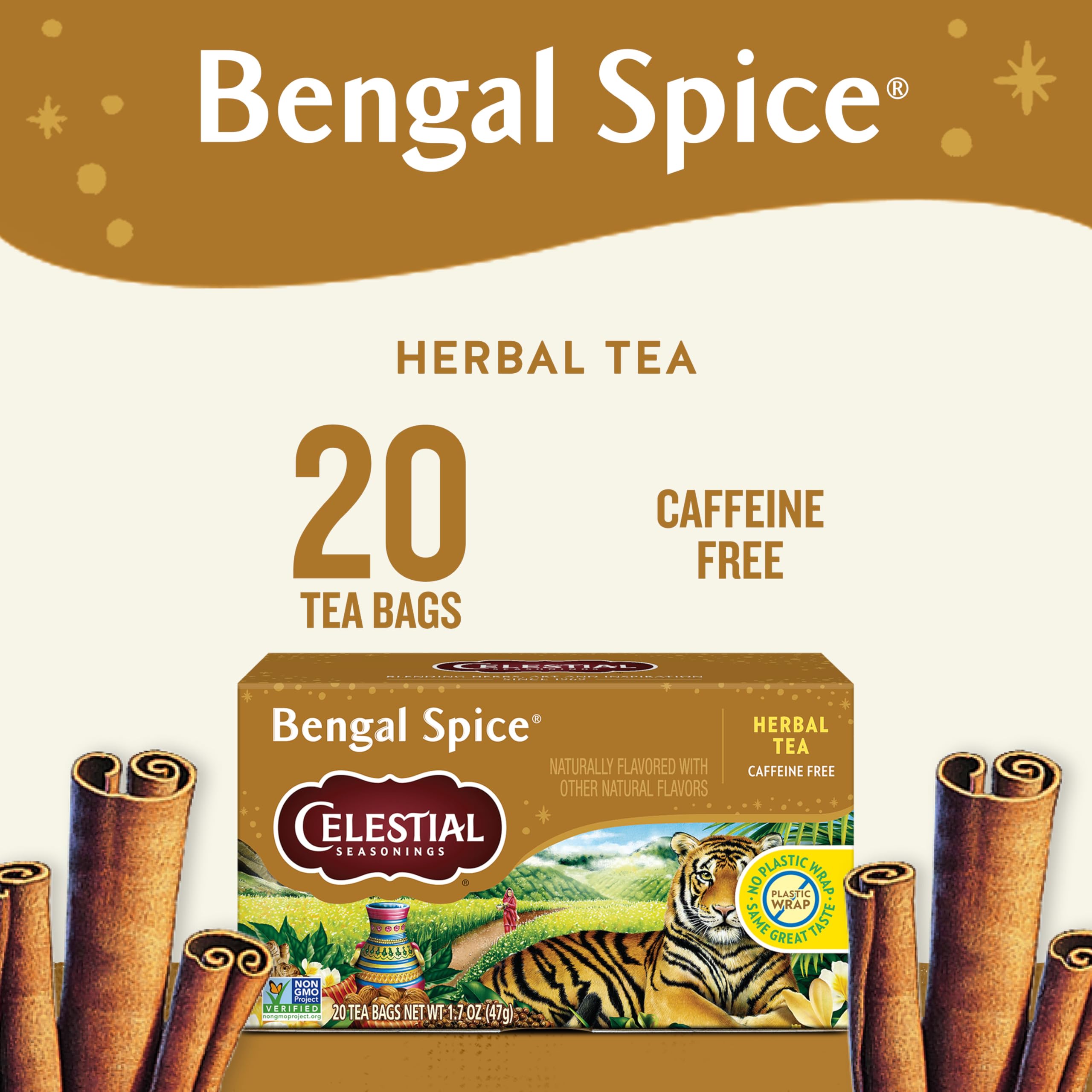 Bengal Spice blend close-up with cinnamon, ginger, and cloves.