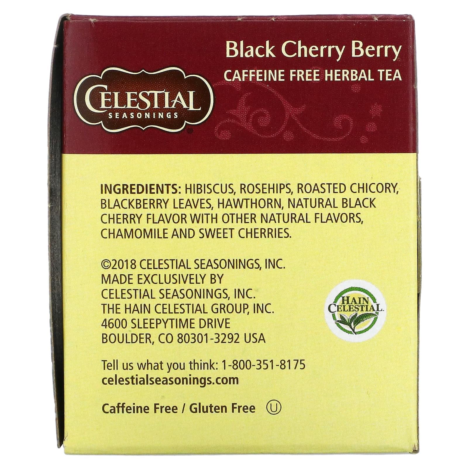 Pour Celestial Seasonings Black Cherry Berry tea to create a bright iced beverage.
