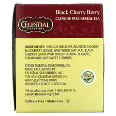 Pour Celestial Seasonings Black Cherry Berry tea to create a bright iced beverage.