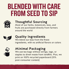 A steaming cup of Celestial Seasonings Cinnamon Apple Spice Tea.