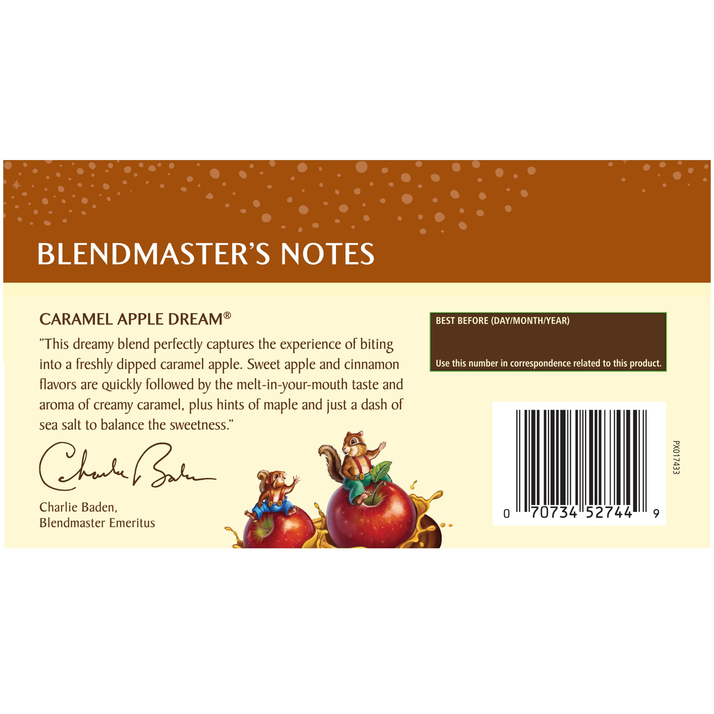 Celestial Seasonings Caramel Apple Dream aroma steam releases caramel notes for inviting moments