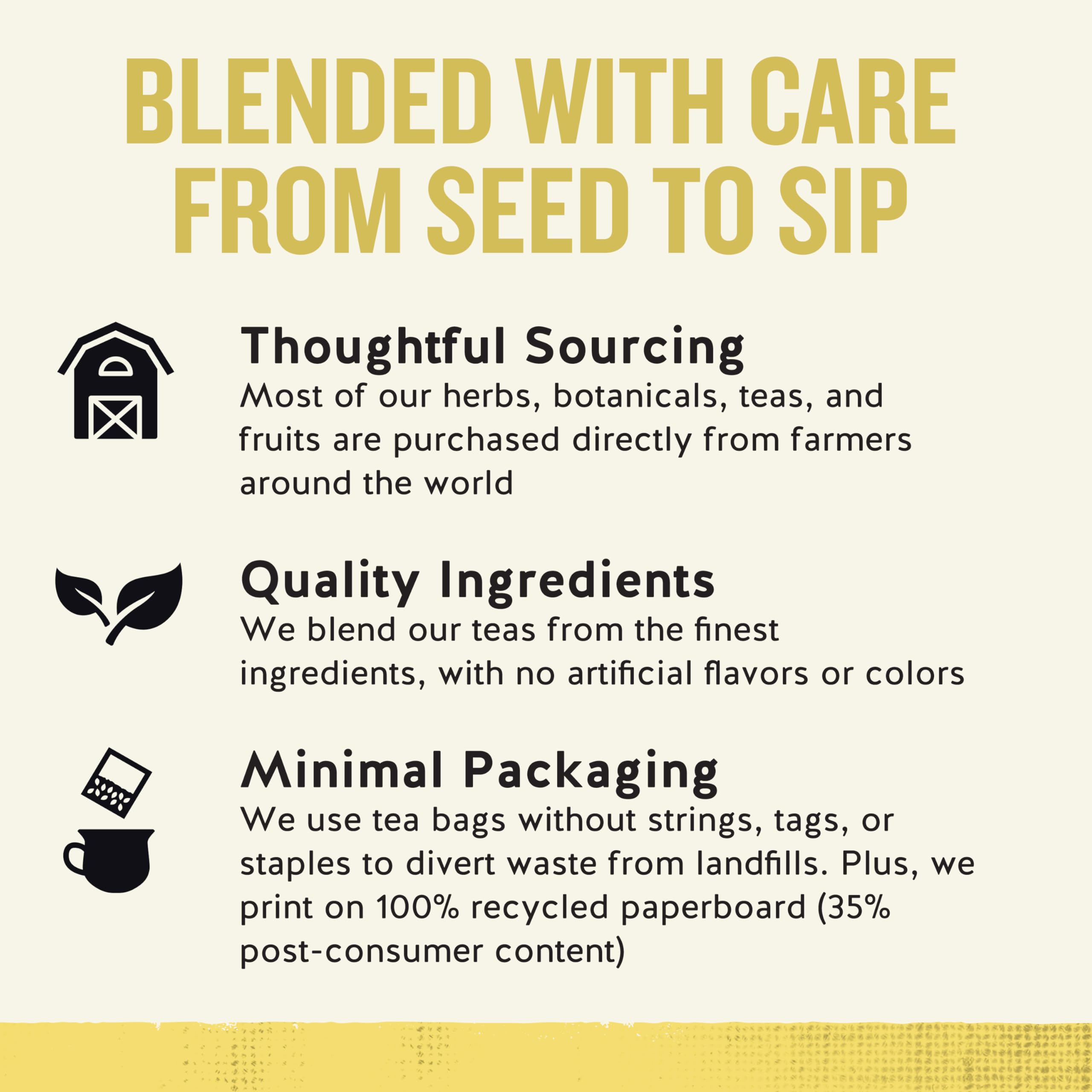 Celestial Seasonings Chamomile aroma rises from the cup, inviting relaxation.