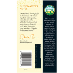 Celestial Seasonings Cinnamon Express packaging box highlights eco-friendly design