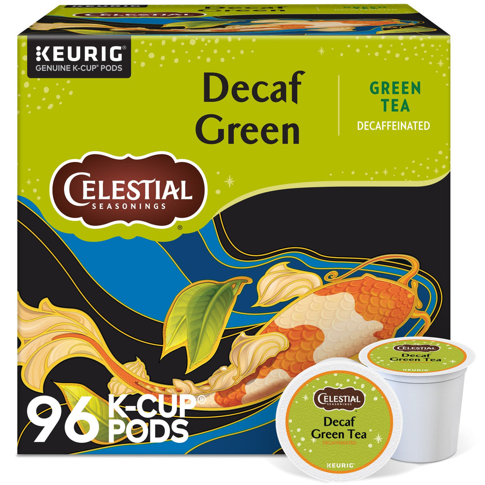 Celestial Seasonings decaf green tea pod for a caffeine-free evening brew