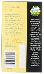 Celestial Seasonings Energy Black Tea steeping captures aroma for a refreshing afternoon break.