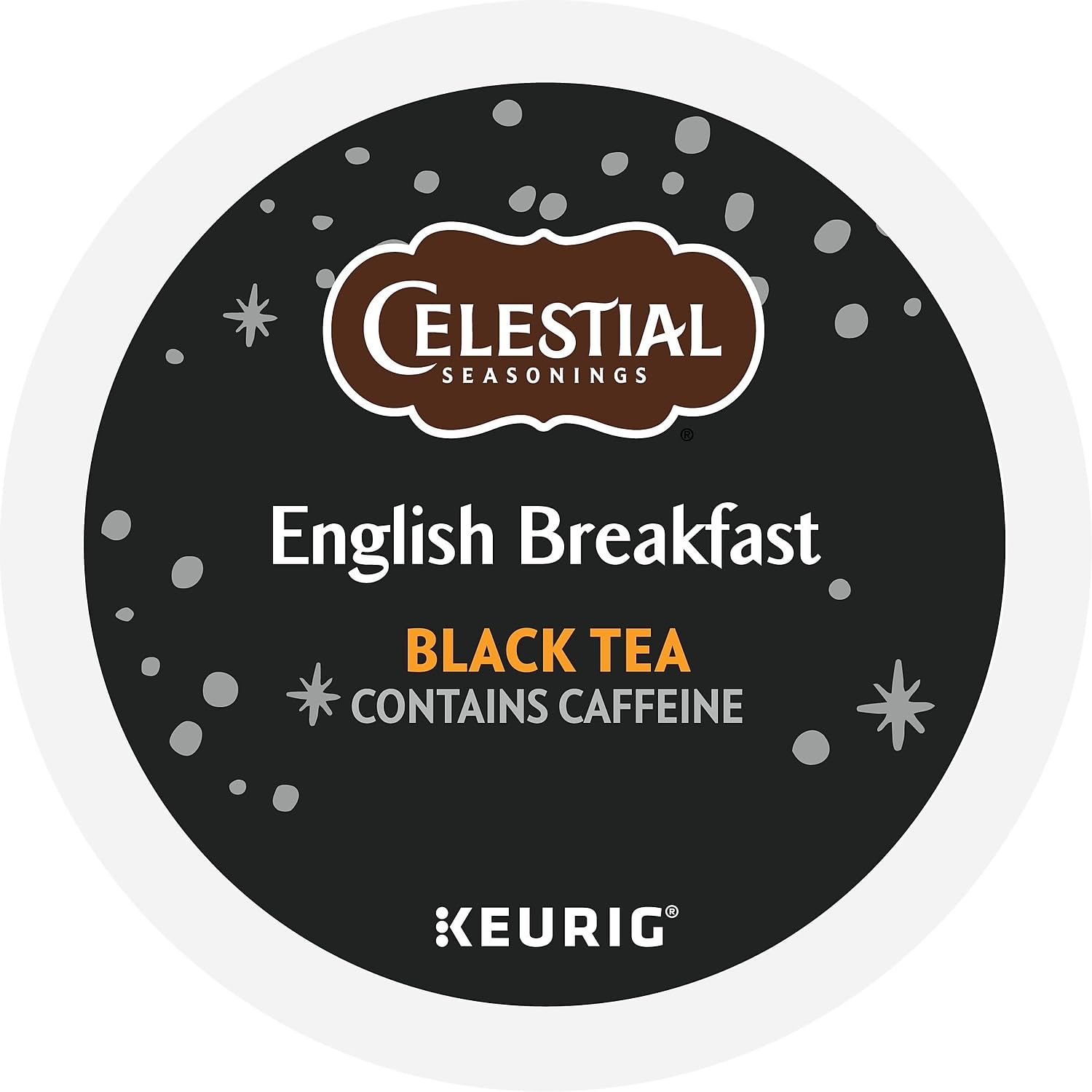 Assam and Kenya blend of Celestial Seasonings English Breakfast shows bold, balanced tea leaves