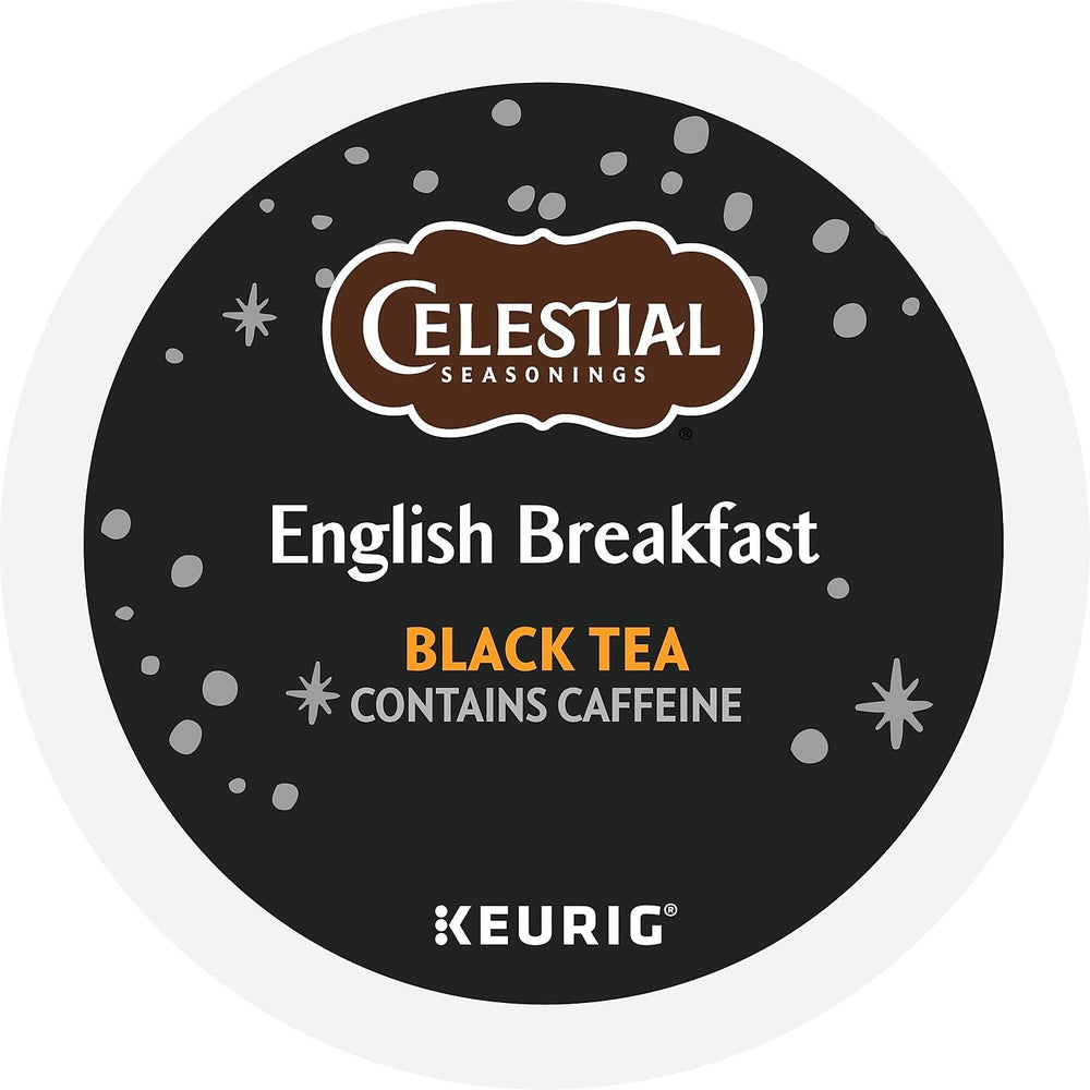Assam and Kenya blend of Celestial Seasonings English Breakfast shows bold, balanced tea leaves
