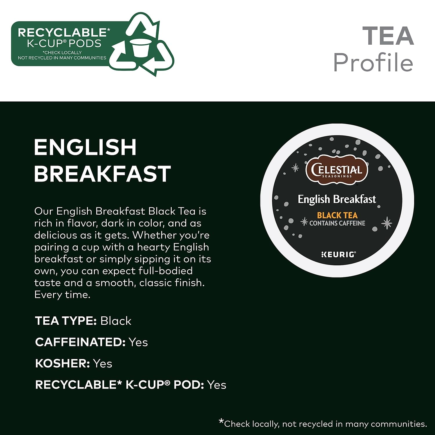 Celestial Seasonings English Breakfast aroma and flavor invite a comforting, floral-infused tea moment