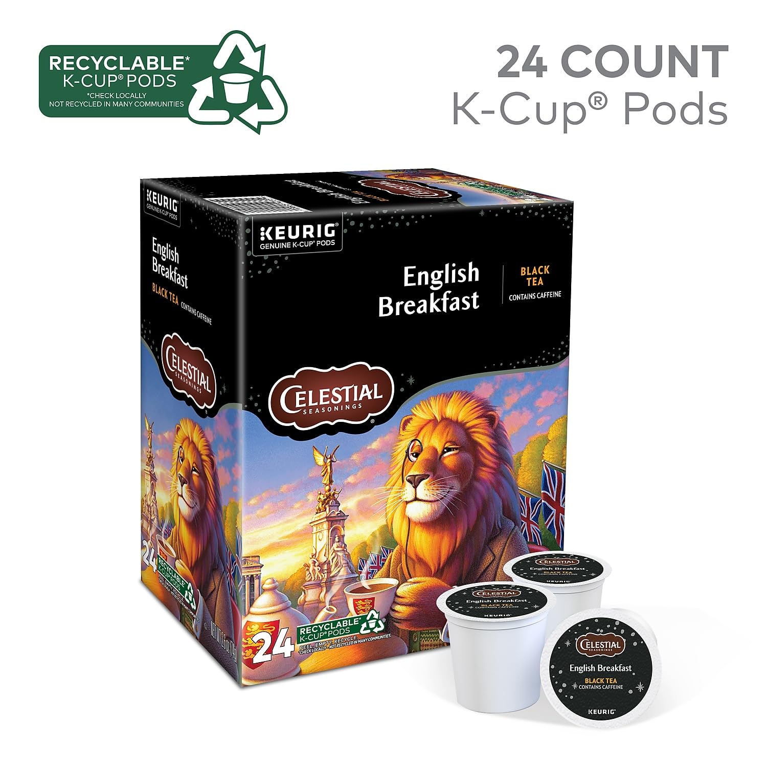 K-Cup pod from Celestial Seasonings English Breakfast offers quick, consistent brews