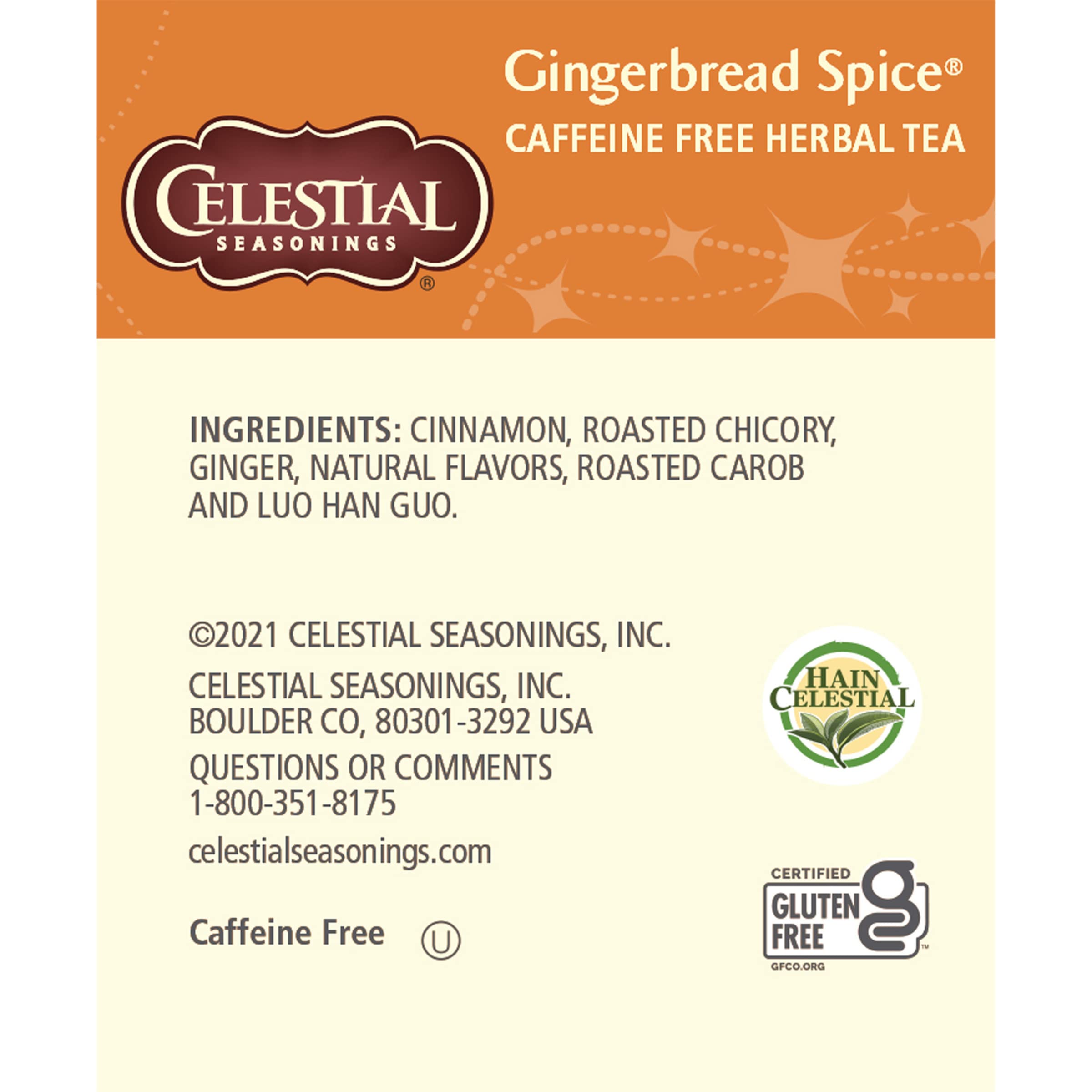 Gingerbread Spice tea bags ready to brew beside cookies for a treat.