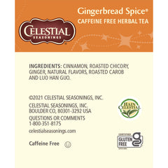 Gingerbread Spice tea bags ready to brew beside cookies for a treat.