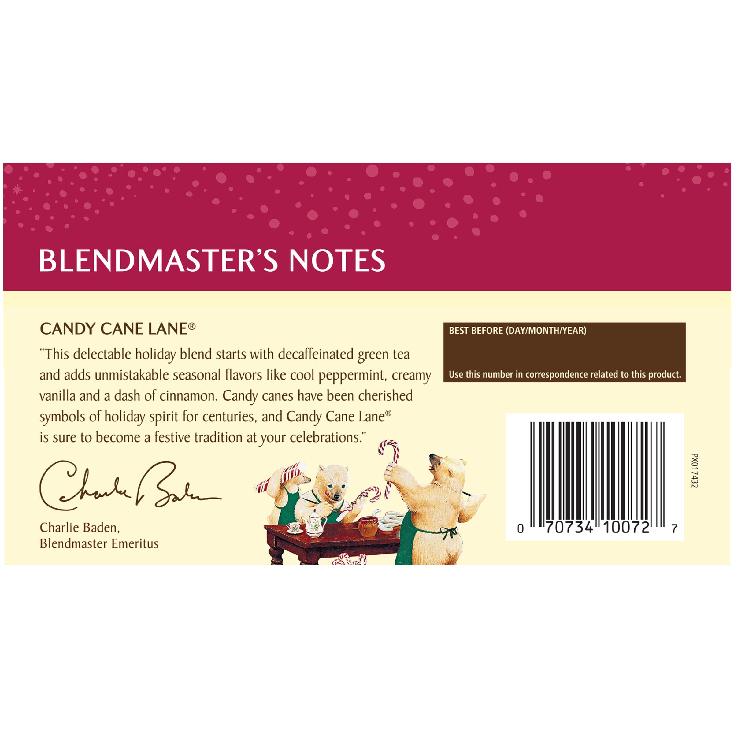 Celestial Seasonings packaging highlighting recycled materials and stringless bags for waste reduction.