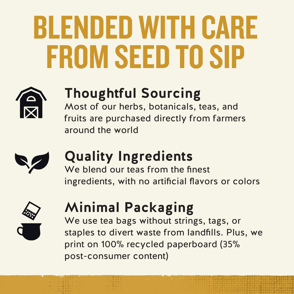 Celestial Seasonings cup with honey-vanilla chamomile aroma inviting calm