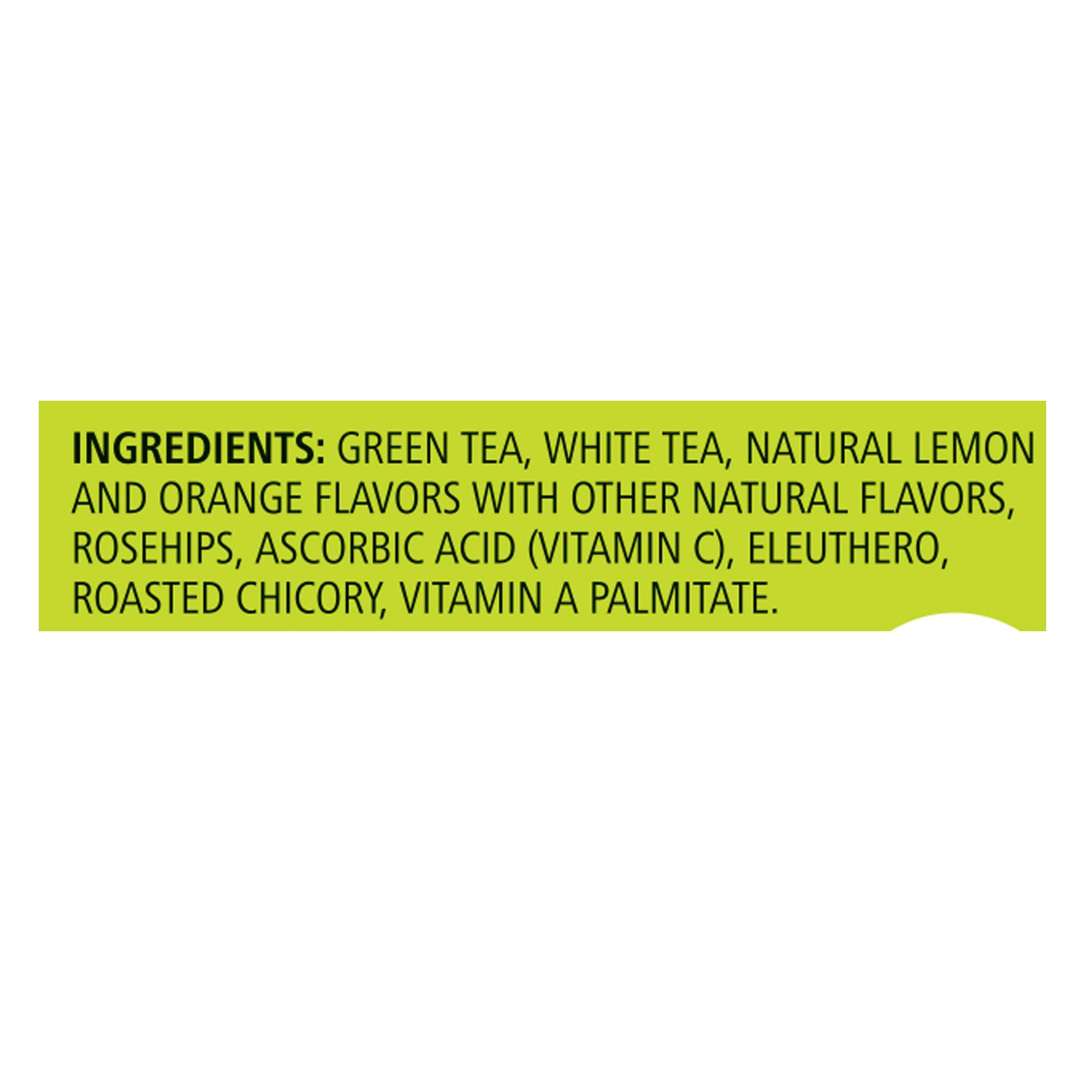 Celestial Seasonings Immune Support Green Tea tea bags ready to steep hot or iced.