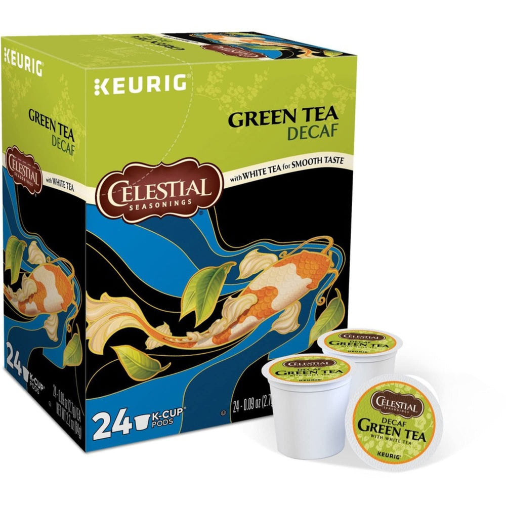 Celestial Seasonings Keurig-brew setup, quick, mess-free caffeine-free sip