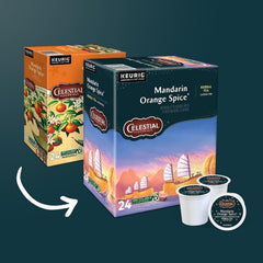 Celestial Seasonings Mandarin Orange Spice tea box 24-count on display