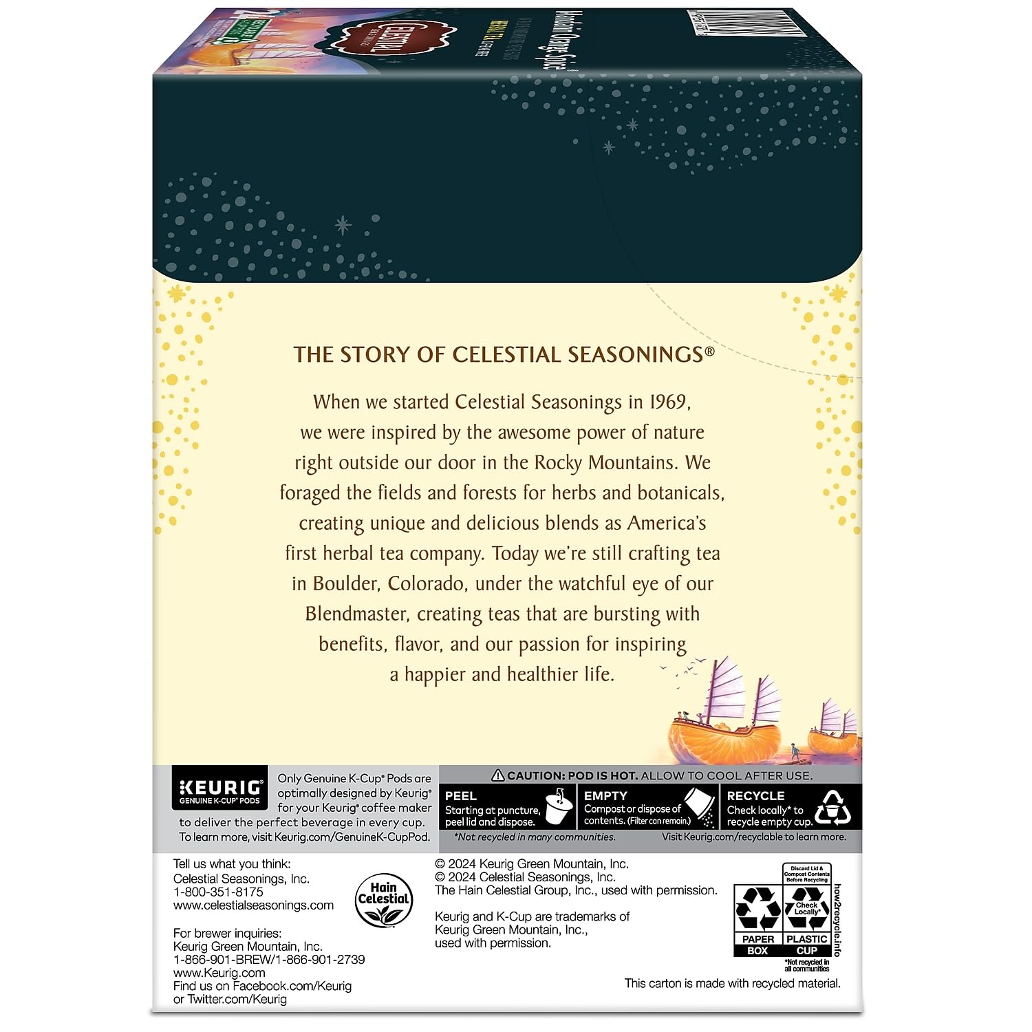 Celestial Seasonings morning brew in progress