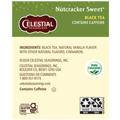 Celestial Seasonings packaging artwork with whimsical Nutcracker design enhances kitchen decor.